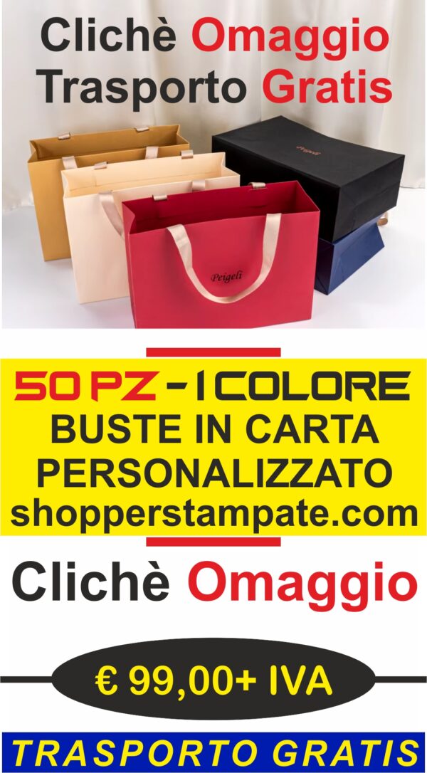 buste shopper personalizzate di lusso 50 pz