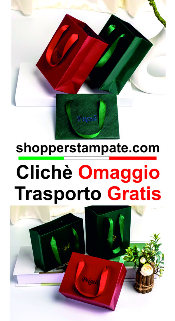 buste shopper personalizzate di lusso 50 pz - immagine 2